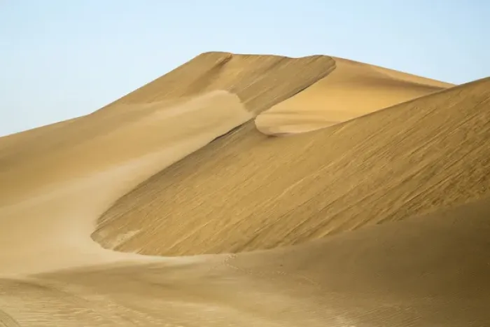 Framed Print : Africa, Namibia, Namib Desert. Pinwheel pattern on sand dunes