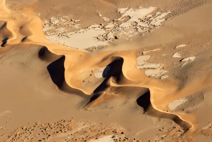 Framed Print : Africa, Namibia, Namib-Naukluft Park. Aerial of desert landscape Framed Print : Africa, Namibia, Namib-Naukluft Park. Aerial of desert landscape