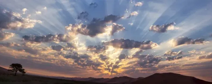Framed Print : Africa, Namibia, Namib-Naukluft Park. Panoramic of God beams over desert at sunset Framed Print : Africa, Namibia, Namib-Naukluft Park. Panoramic of God beams over desert at sunset