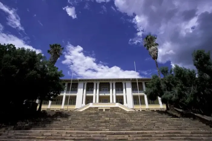 Framed Print : Africa, Namibia, Windhoek. Tintenpalast Ink Palace, Namibian parliament Framed Print : Africa, Namibia, Windhoek. Tintenpalast Ink Palace, Namibian parliament