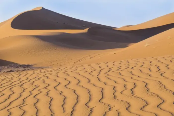 Framed Print : Africa, North Africa, Morocco, Erg Chegaga (or Chigaga) is a Saharan sand dune it is the largest