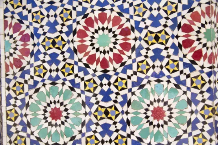 Framed Print : Africa, North Africa, Morocco, Fes, Fes medina. Tiles in Morocco are also named Zellige Framed Print : Africa, North Africa, Morocco, Fes, Fes medina. Tiles in Morocco are also named Zellige