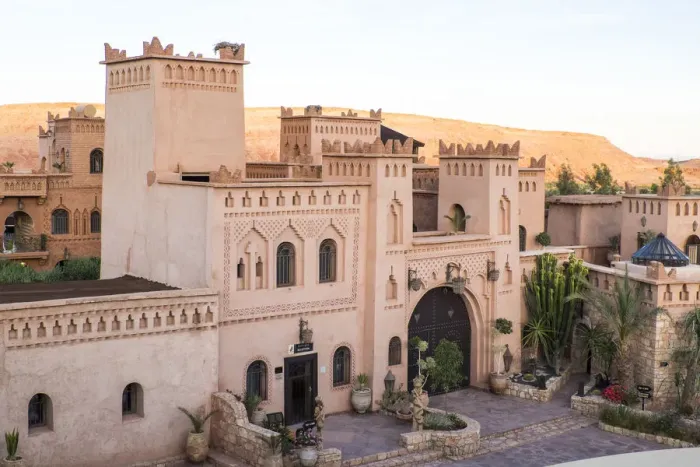Framed Print : Africa, North Africa, Morocco, Ouarzazate, Ait Benhaddou, a typical small hotel in style Framed Print : Africa, North Africa, Morocco, Ouarzazate, Ait Benhaddou, a typical small hotel in style