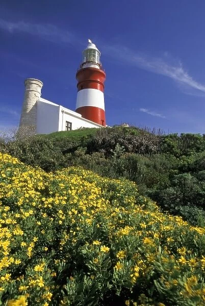 Africa, South Africa. Cape Agulhas Lighthouse, southernmost point of Africa