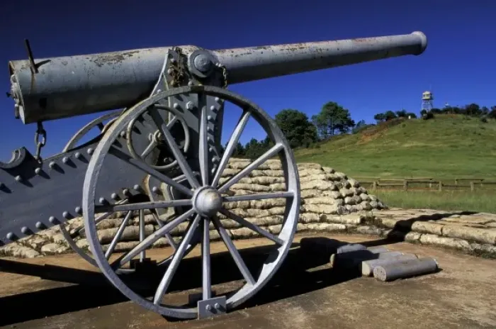 Framed Print : Africa, South Africa, Mpumalanga, Long Tom Pass. Cannon from the Anglo Boer War