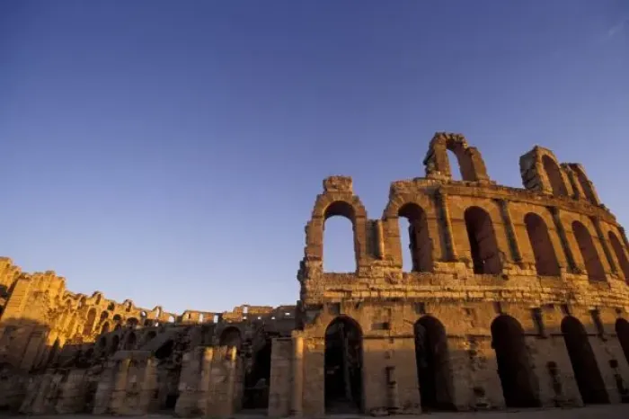 Framed Print : Africa, Tunisia, El Jem. Ruins of a Roman amphitheatre at sunset, built in 300 AD could seat 35 Framed Print : Africa, Tunisia, El Jem. Ruins of a Roman amphitheatre at sunset, built in 300 AD could seat 35