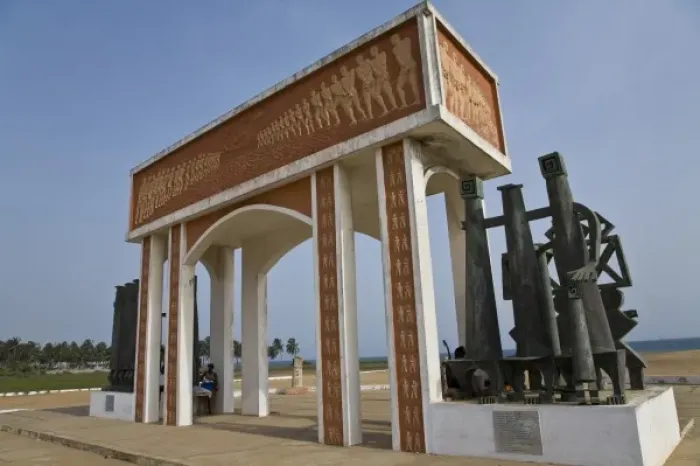 Framed Print : Africa, West Africa, Benin, Ouidah, Bight of Benin, Door of Return. Monument on