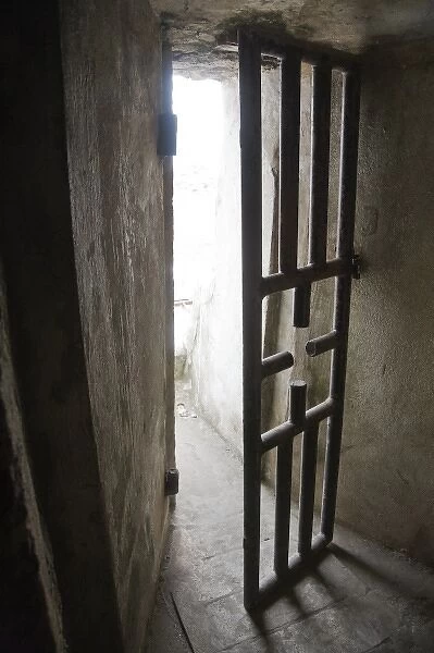 Africa, West Africa, Ghana, Elmina. Door leading out of slave holding cell at Cape Coast Castle