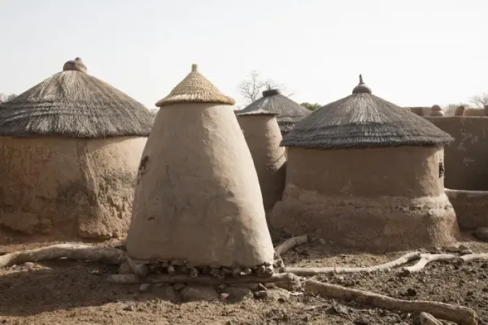 Framed Print : Africa, West Africa, Ghana, Sirigu. Traditional thatched mud dwelling in Sirigu painted village Framed Print : Africa, West Africa, Ghana, Sirigu. Traditional thatched mud dwelling in Sirigu painted village