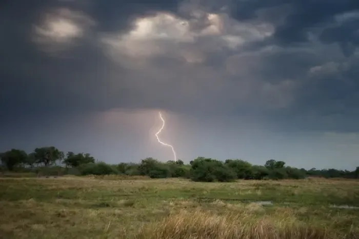 Framed Print : african landscape in lightening storm Framed Print : african landscape in lightening storm