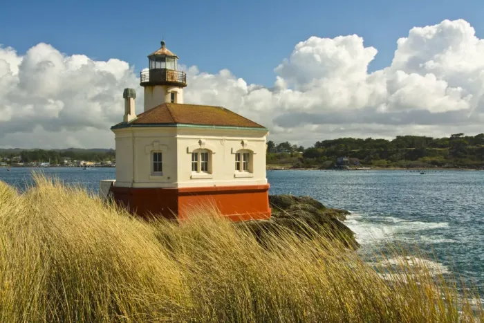 Framed Print : afternoon, Coquille River Lighthouse from Bullards State Park, Oregon, USA Framed Print : afternoon, Coquille River Lighthouse from Bullards State Park, Oregon, USA