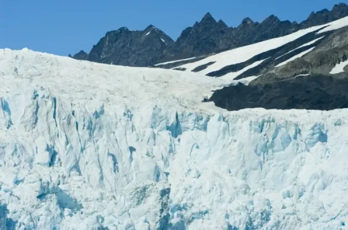 Framed Print : Aialik Glacier meets the waters of Aialik Bay in Kenai Fjords National Park Alaska