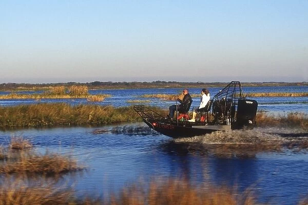 Airboating on Floridas natural ecosystem. (MR)