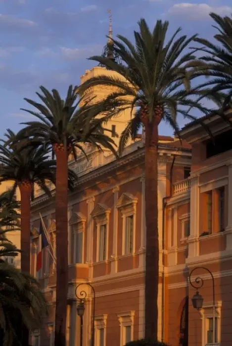 Framed Print : Ajaccio, Hotel de Ville, old city, Corsica, France