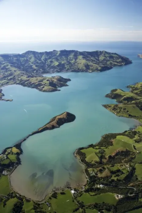 Framed Print : Akaroa Harbour, Banks Peninsula, Canterbury, South Island, New Zealand- aerial Framed Print : Akaroa Harbour, Banks Peninsula, Canterbury, South Island, New Zealand- aerial
