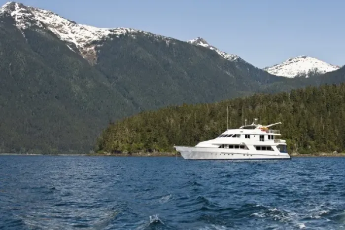 Framed Print : Alaska. Safari Quest anchored in Windham Bay in the Chuck River Wilderness Area, Southeast Alaska Framed Print : Alaska. Safari Quest anchored in Windham Bay in the Chuck River Wilderness Area, Southeast Alaska