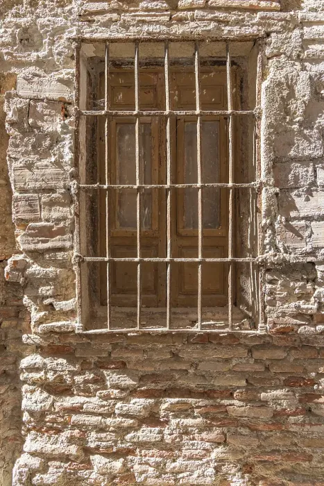 Framed Print : Albaicin, Granada, Province of Granada, Andalusia, Spain. Rusting barred window on an ancient brick building Framed Print : Albaicin, Granada, Province of Granada, Andalusia, Spain. Rusting barred window on an ancient brick building