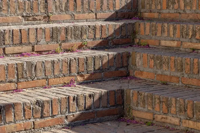 Framed Print : Albaicin, Province of Granada, Andalusia, Spain. Old brick stairs Framed Print : Albaicin, Province of Granada, Andalusia, Spain. Old brick stairs