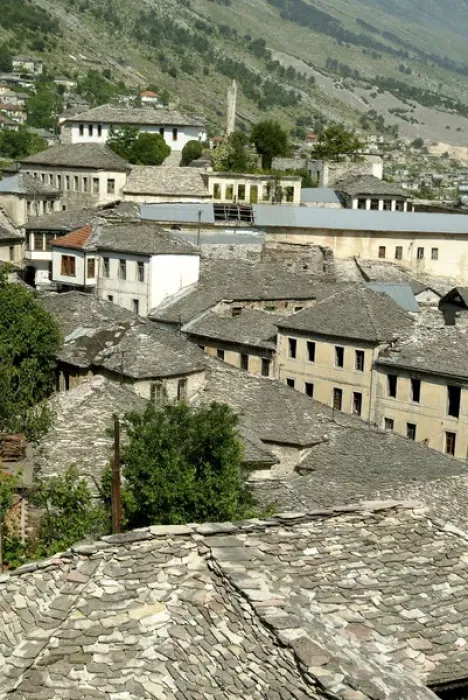 Framed Print : Albania, Gjirokaster, view of the town Framed Print : Albania, Gjirokaster, view of the town