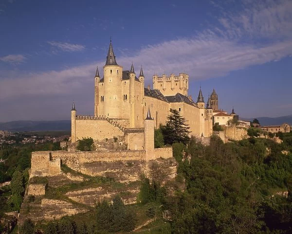 Alcazar and Cathedral, Segovia, Castile Leon, Spain