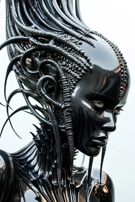 Framed Print : Alien woman covered in ferrofluid. ©Jim Zuckerman  /  Jaynes Gallery  /  DanitaDelimont.com