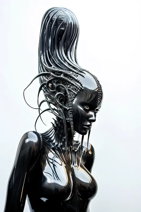 Framed Print : Alien woman covered in ferrofluid. ©Jim Zuckerman  /  Jaynes Gallery  /  DanitaDelimont.com