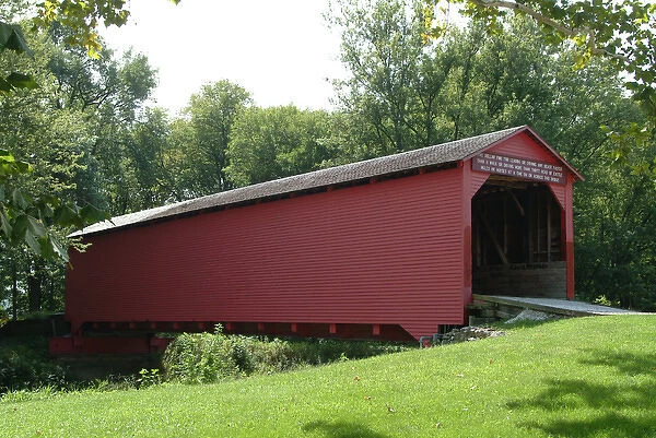 Allaman covered bridge in Henderson County, IL, north of Nauvoo