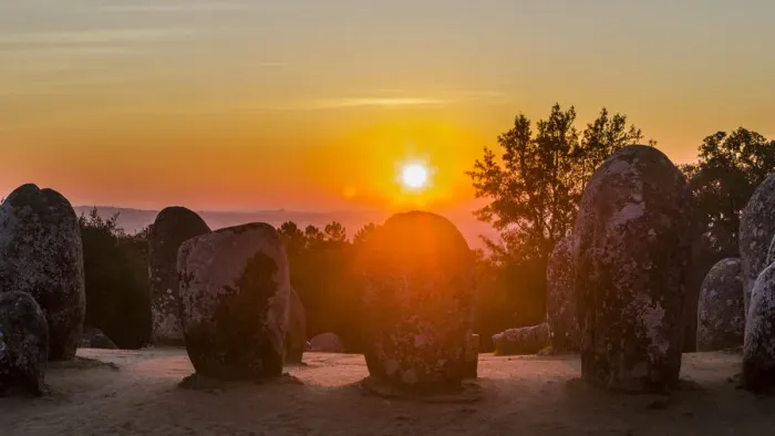 Framed Print : Almendres Cromlech (Cromeleque dos Almendres), an oval stone circle dating back to Framed Print : Almendres Cromlech (Cromeleque dos Almendres), an oval stone circle dating back to