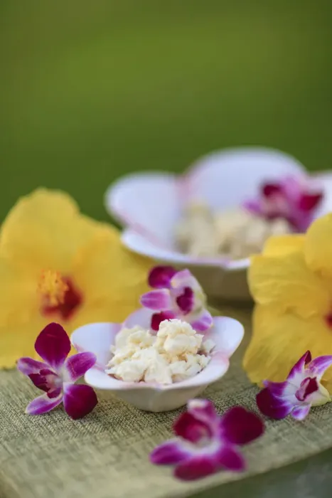 Framed Print : Aloe Butter and Ginger Lime, outdoor Spa, Wailea, Maui, Hawaii, USA
