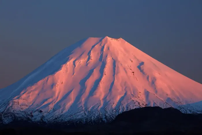 Framed Print : Alpenglow on Mt. Ngauruhoe at dawn, Tongariro National Park, Central Plateau, North Island Framed Print : Alpenglow on Mt. Ngauruhoe at dawn, Tongariro National Park, Central Plateau, North Island