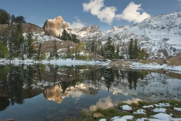 Framed Print : Alpenglow on Sundial Peak, reflection in Lake Florence, Lake Blanche Trail, Uinta Framed Print : Alpenglow on Sundial Peak, reflection in Lake Florence, Lake Blanche Trail, Uinta