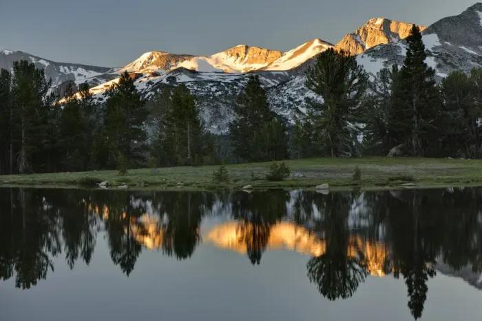 Framed Print : Alpine tarn, Tuolumne Meadows sunrise, Yosemite National Park, California