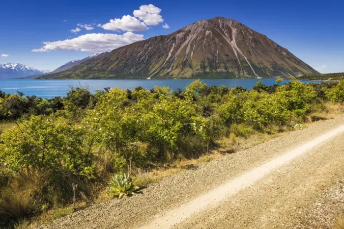 Framed Print : Alps to Ocean Cycle Trail at Lake Ohau, Southern Alps, Canterbury, South Island Framed Print : Alps to Ocean Cycle Trail at Lake Ohau, Southern Alps, Canterbury, South Island