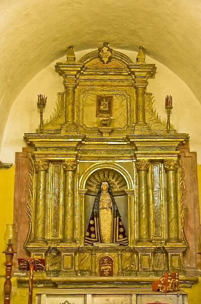 An altar within the Santa Catalina Monastery in the White City of Arequipa, Peru