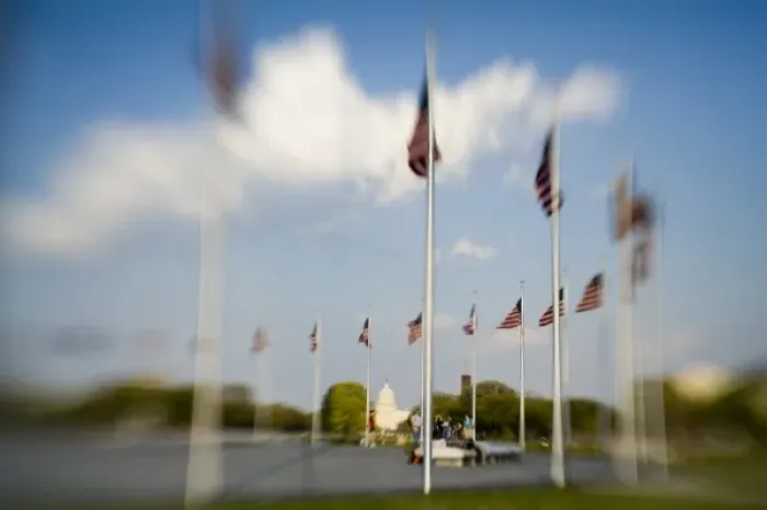 Framed Print : American flags next to Washington Monument (blurred), Washington D. C. (District of Columbia) Framed Print : American flags next to Washington Monument (blurred), Washington D. C. (District of Columbia)