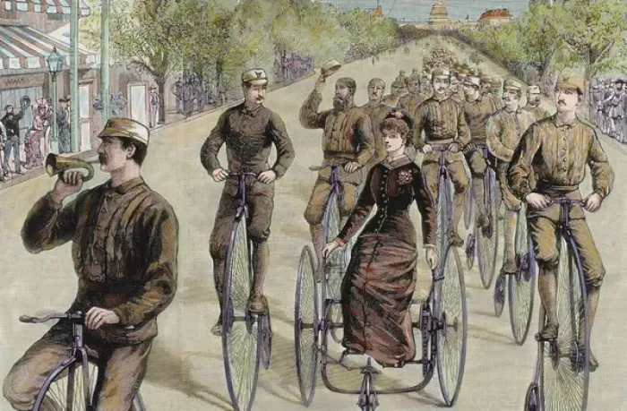 Framed Print : American League cycles in Pennsylvania Avenue. Mid May 1884. Washington. United States Framed Print : American League cycles in Pennsylvania Avenue. Mid May 1884. Washington. United States