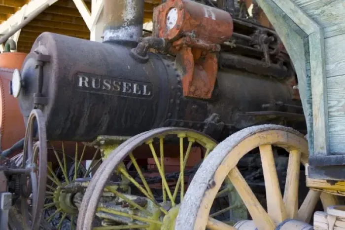 Framed Print : American West Heritage Center, Utah. Old steam thresher at Jensen Historical Farm Framed Print : American West Heritage Center, Utah. Old steam thresher at Jensen Historical Farm