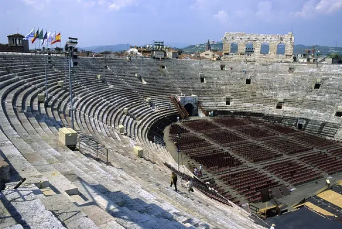 Framed Print : The Amphitheater in Verona, Italy. italy, italian, language, europe, european