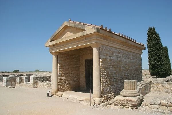 Ampurias. Forum (1st -3rd century B. C). Basilica or small temple. Girona province