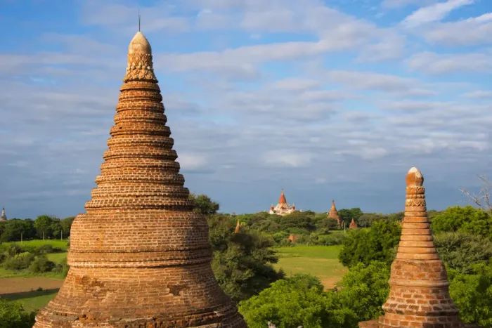 Framed Print : Ancient temples and pagodas, Bagan, Mandalay Region, Myanmar Framed Print : Ancient temples and pagodas, Bagan, Mandalay Region, Myanmar