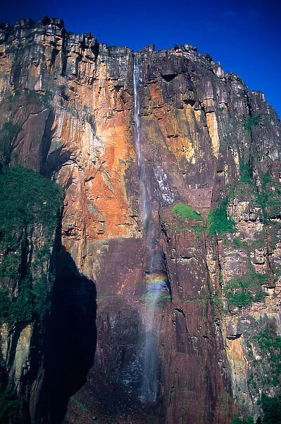 Angel Falls in Venezuela. angel falls, waterfall, vertical, drop, venezuela