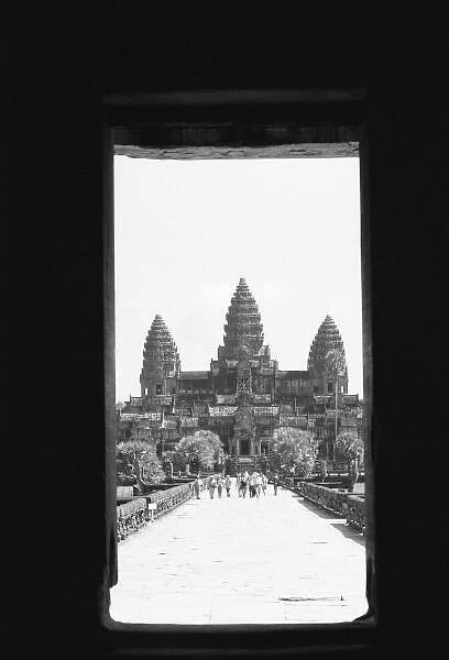 Angkor Cambodia, Angkor Wat Doorway View