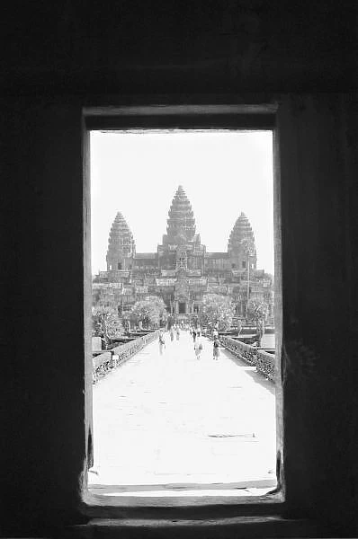 Angkor Cambodia, Angkor Wat Doorway View