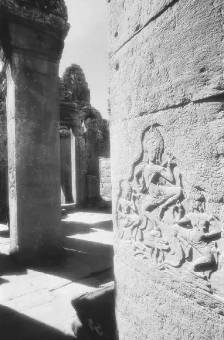 Framed Print : Angkor Cambodia, Apsara Carving The Bayon