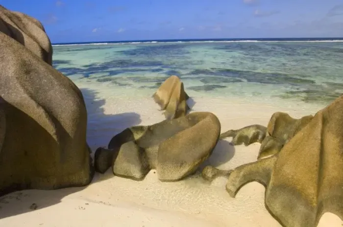 Framed Print : Anse-Source D Argent on La Digue Island
