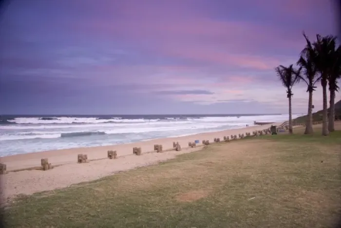 Framed Print : Ansteys Beach, Durban, South Africa. Beaches at Ansteys Beach