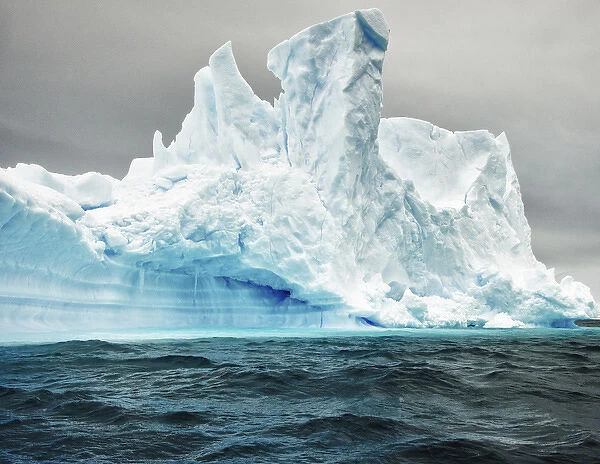 Antarctica, large iceberg, blue ice