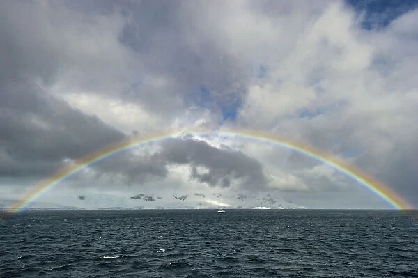 Antarctica, full rainbow, Gerlach Strait