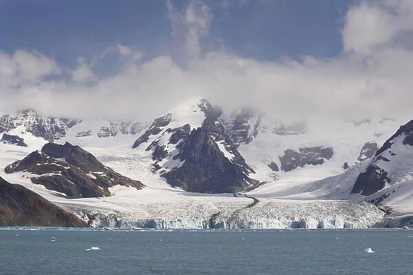 Antarctica, South Georgia, Royal Bay. View of Weddell Glacier