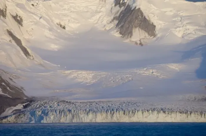 Framed Print : Antarctica, South Shetland Islands, Livingston Island, False Bay, Charity Glacier